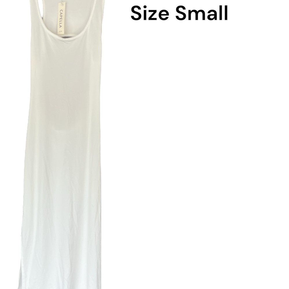 White Sleeveless Maxi Dress